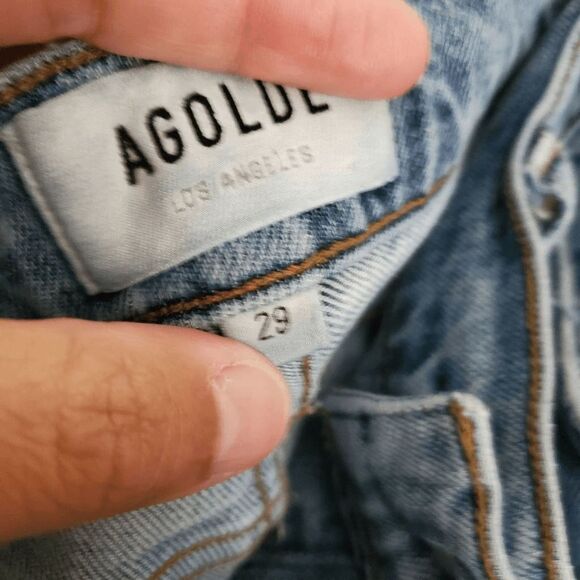 Agolde Women's Nico High Rise Raw Hem Slim Jean Style A093D-3002 Destressed 29 - Picture 9 of 11